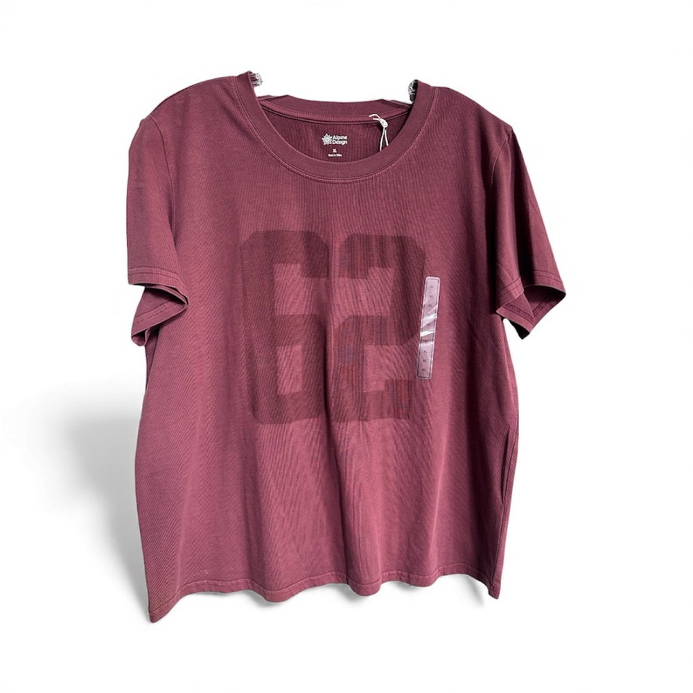 Alpine Design Maroon Graphic T-Shirt Size XL